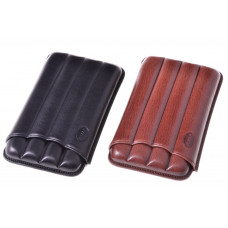 Чехол Jemar на 4 сигары Corona, натуральная кожа (черный) (шт.)